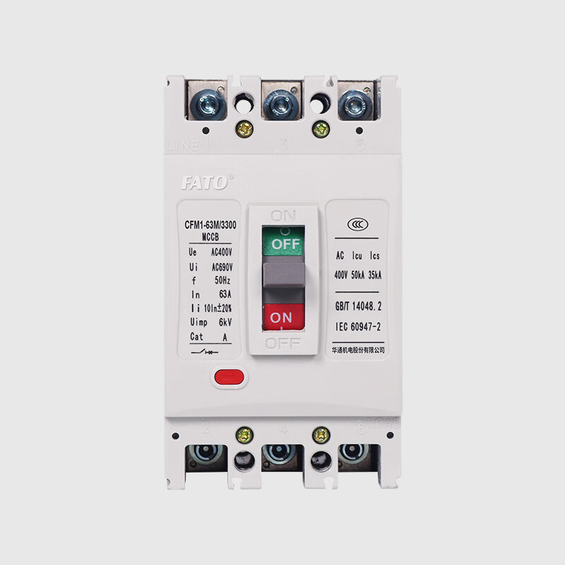 Huatong plastic case circuit breaker CFM1-100 125 160 250 630A three-phase four-wire 380V circuit breaker 3p/ 400A 4p