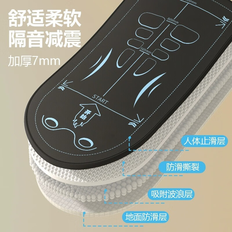 Nurse Xin Yoga Mat Abdominal Wheel Special Scale Mat Men and Women Fitness Kneeling Mat Training Exercise Abdominal Building Thickened Abdominal Roller Manufacturer Clears Stock All Lost Rice Thick New Abdominal Wheel Special Scale Mat