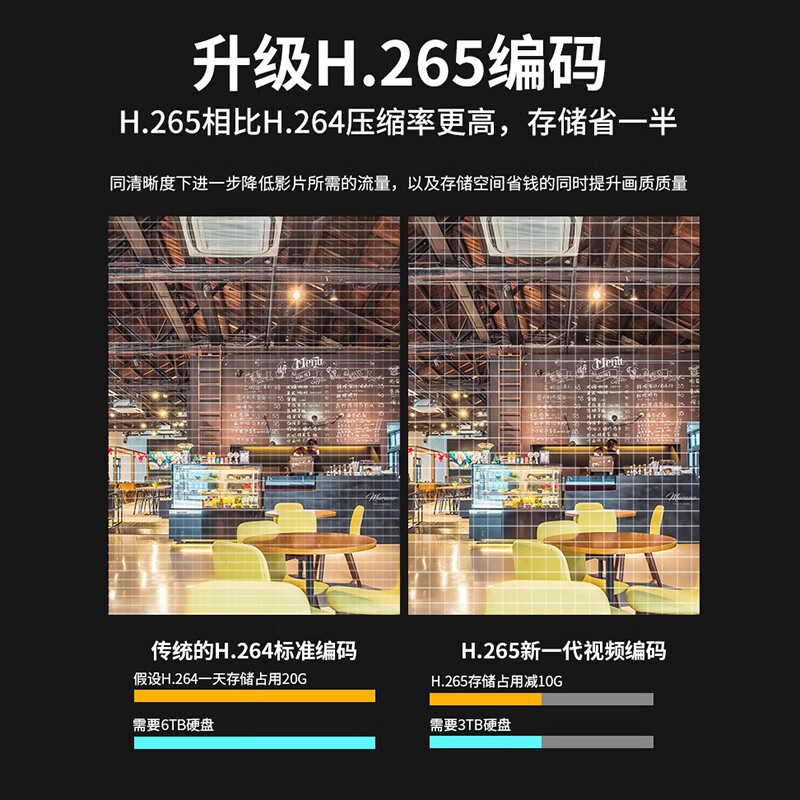 Seetong solution monitoring package 4 million wired POE powered HD night vision home outdoor waterproof camera store commercial mobile phone remote 9-way package (4 million poe full color dual light) with 2T hard drive 4 million pixels 4mm focal length