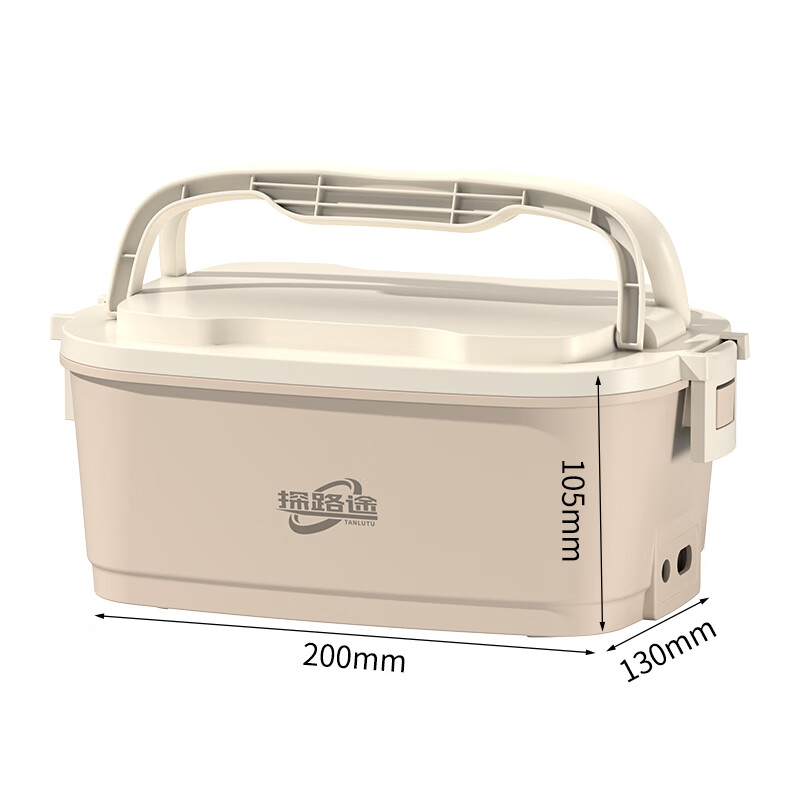 Tanlutu electric heated lunch box for home and car dual-purpose heated and insulated lunch box 1.5L water-free portable constant temperature 2 compartments inner tank 12v24v