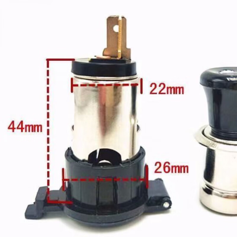 XMSJ12V24V universal car cigarette lighter assembly charger power socket female seat modified to light cigarette and rechargeable cigarette lighter female seat + insurance wire