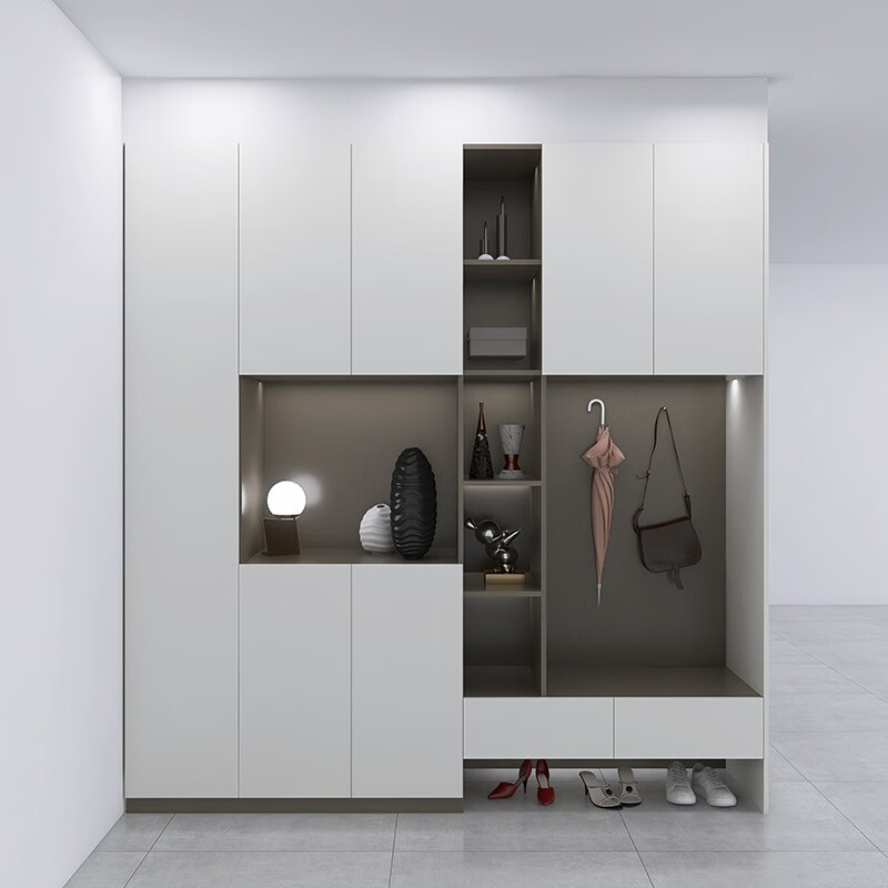 Chengshi Xianghe Furniture Beijing whole house customized Millennium Boat ENF grade particle board wardrobe entry shoe cabinet tatami cabinet Millennium Boat ENF grade particle board whole house customization enjoy full discount