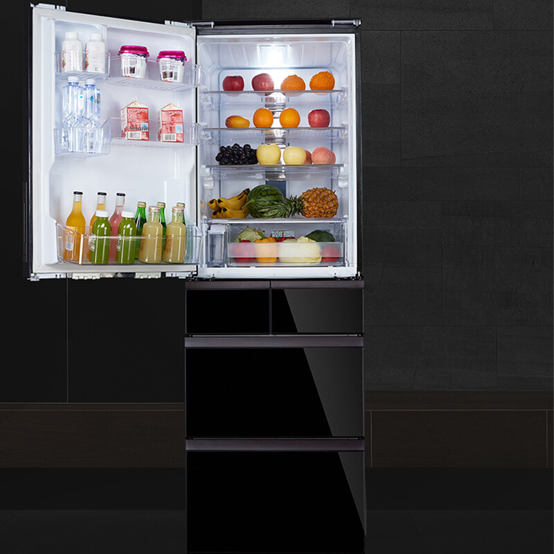 Sharp 412-liter multi-door refrigerator with automatic ice making, left and right opening, embedded 90-degree opening PCI full-space sterilization and deodorization energy-saving refrigerator SJ-SG41W-BK Sky Black