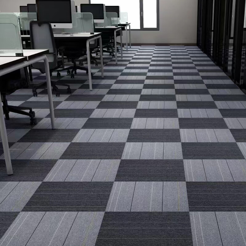 Cuttlefish office floor-to-ceiling non-flammable absorbent carpet square floor mat carpet indoor full coverage safety Aisin dark gray