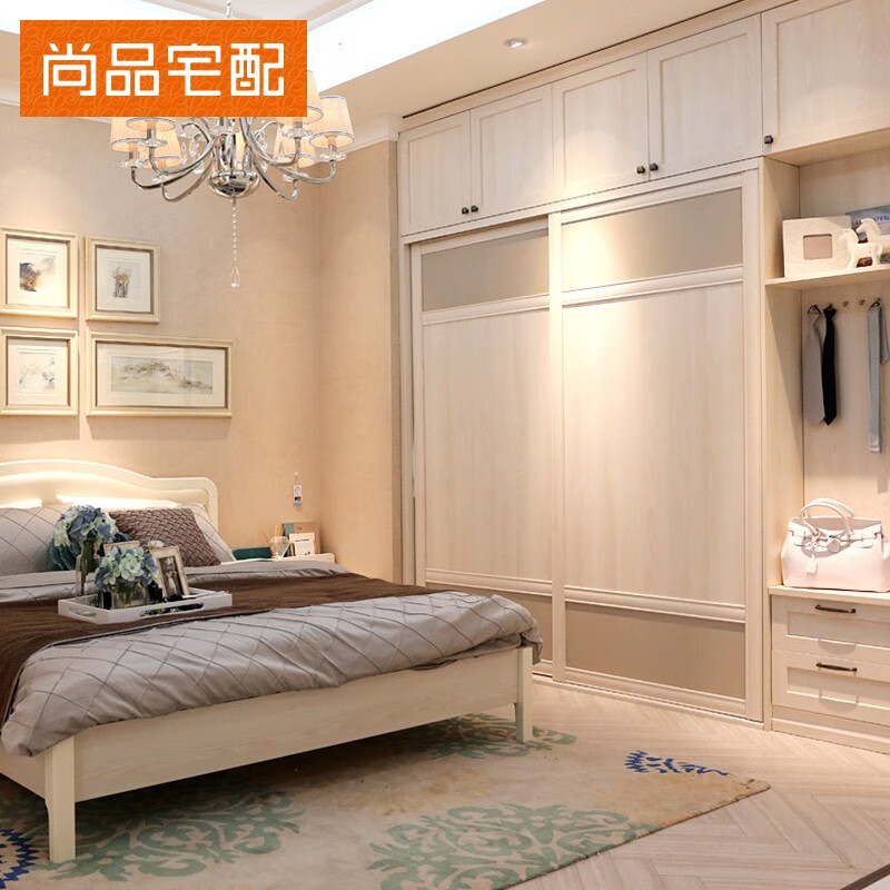 Shangpin Home Delivery Customized Wardrobe European Style Wardrobe Sliding Door Panel Large Wardrobe Customized Cloakroom Overall Wardrobe Whole House Customization Prepayment (Non-Commodity Price)