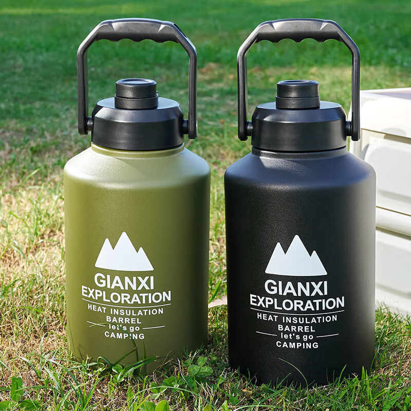 Ice bucket ice cube storage bucket outdoor Internet celebrity high-end insulation bucket stainless steel large capacity ice storage bucket simple black 2L-free ice clip