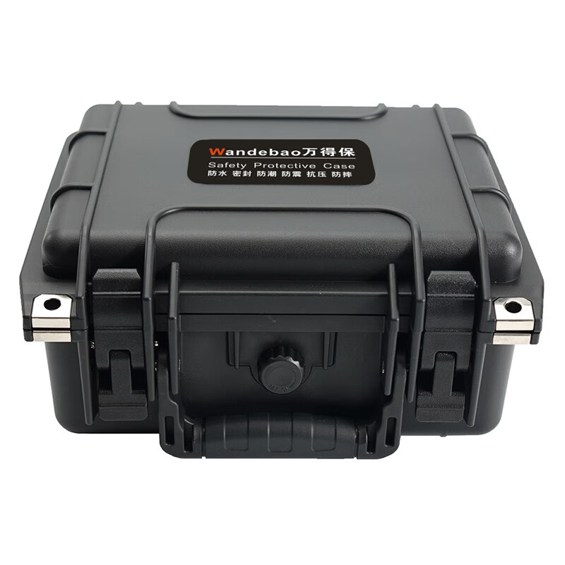 Wonderbao plastic equipment box hardware tool box instrument instrument box transport box shockproof waterproof safety anti-fall box PW-3 black empty box + 1 set of sponge + 1 combination lock