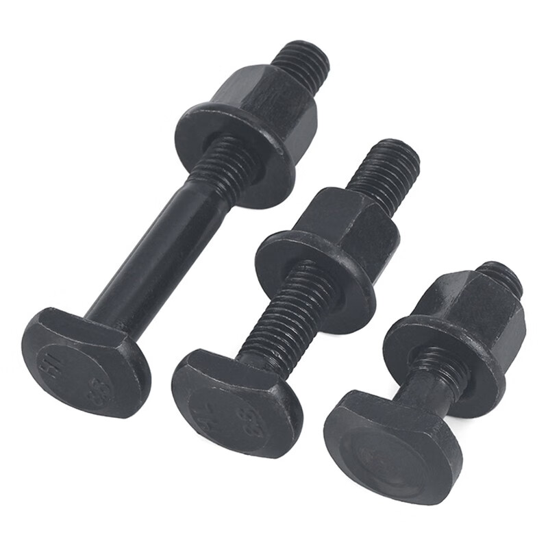 Jinggong (JINGGONG) 8.8 grade T-type pressure plate screws and nuts set slot mold pressure plate screws and nuts GB37 M8-M36 M8*30 full thread + M8 flange nuts (2 sets)