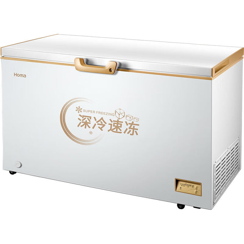 Omar freezer household large-capacity refrigeration and freezing commercial horizontal household computer temperature-controlled energy-saving freezer variable temperature freezer 380 liters 1 level energy-saving deep cold brown