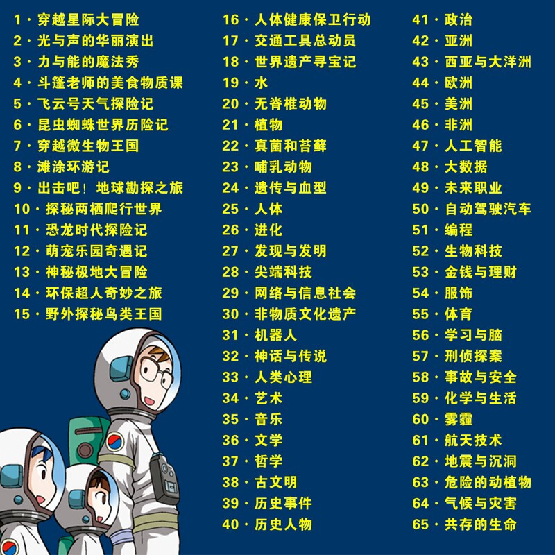 16-format British Children's Comic Encyclopedia (full set, 65 volumes in total) extracurricular books, popular science books, 6-14 years old, primary school students in comic books, independent reading, holiday reading, a knowledge museum tailored for children