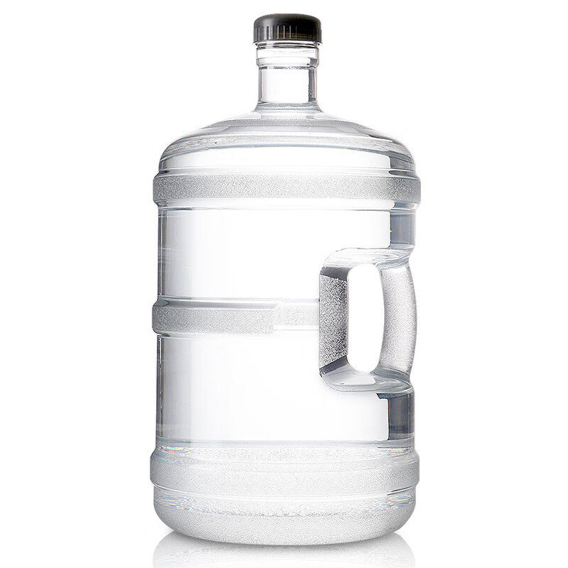 Baijie Pure Water Bucket Food Grade PC Mineral Water Bucket Transparent Portable Bucket Tea Bucket Large Capacity Bucket Black Cover 7.5L