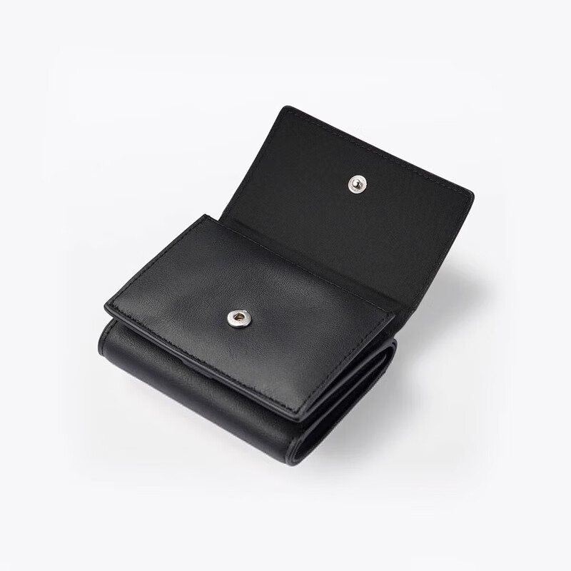 MUJI uses plant-based fabrics tri-fold wallet EHA10A3S black NONE