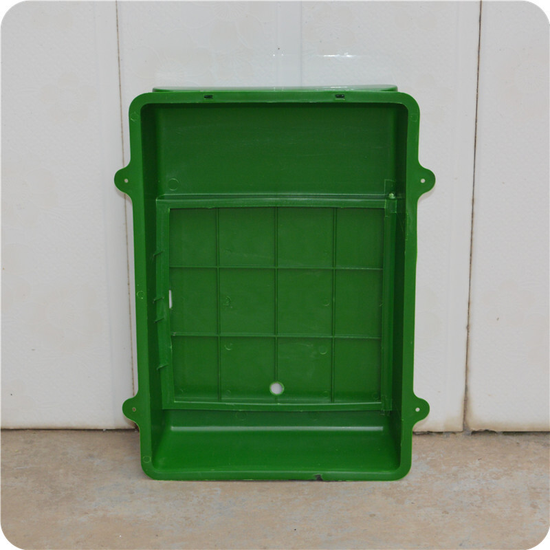 Small door green plastic mailbox, backless outdoor rainproof hanging newspaper box, advertising delivery box, green