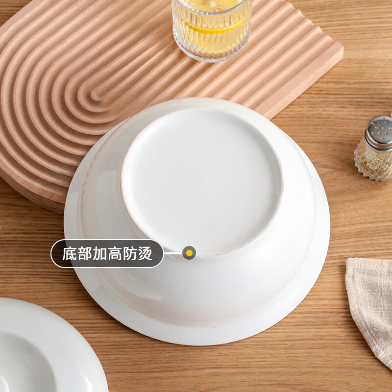 Jie Yajie ceramic soup bowl large household soup pot Chinese style underglaze color 9-inch pot with spoon