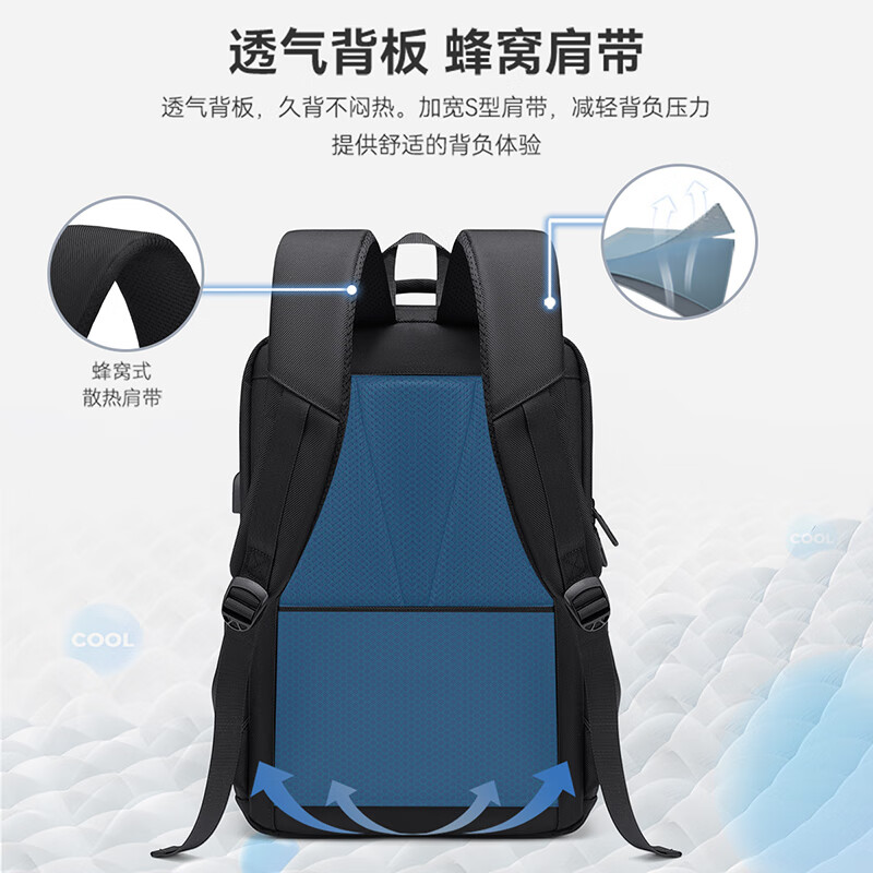 Golf (GOLF) Business Backpack Men's Computer Bag 14/16-inch Laptop Backpack Business Travel Apple Huawei School Bag