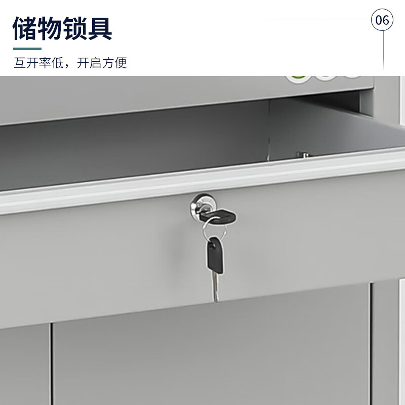 Huizhen Mobile Tool Cabinet Workshop Lockable Iron Cabinet Wheeled Tool Cart Trolley Hardware Parts Cabinet One Draw Gray HM513