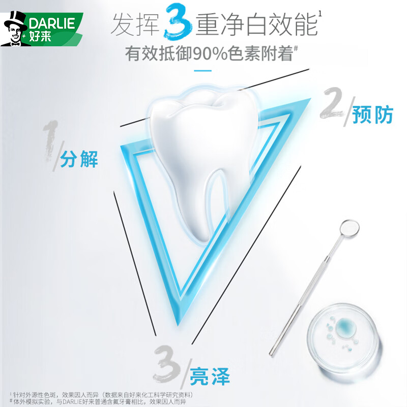 Haolai (formerly Black) specializes in whitening toothpaste, whitening, removing yellowing, removing tooth stains and protecting gums, 3 tubes 360g