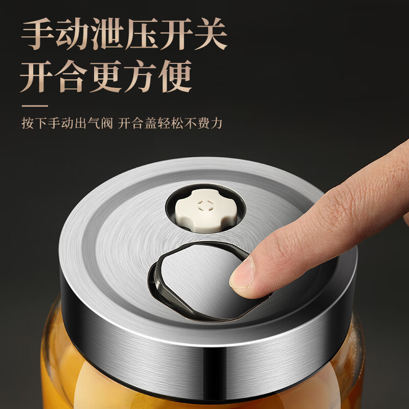 Heqing high borosilicate glass bubble jar high and low temperature resistant pickle jar sealed jar wine container storage bottle storage jar 600ML high borosilicate glass