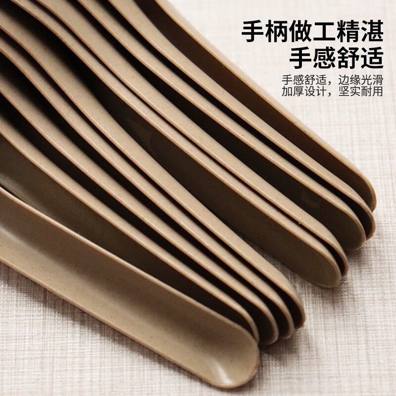 Fu Guan Disposable Bowl Tableware Set Biodegradable Bowl Lunch Box Cutlery Cup Spoon Independent Rice Husk Thickened Lunch Box Rice Husk Original Color Spoon 50 Pairs Bulk