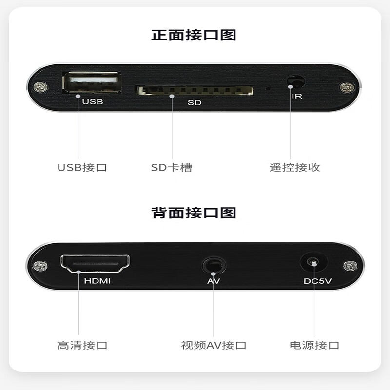 Melido PPT\/word4K high-definition automatic advertising player hard disk playback box automatic cycle U disk picture video carousel network TV set-top box horizontal and vertical screen standard + high-definition cable