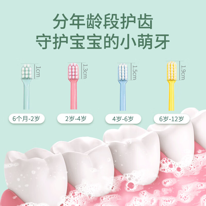 SUNSTAR children's toothbrush imported from Japan with double cleaning soft bristles to care for the oral cavity, 1 piece only for babies aged 4-6 years old