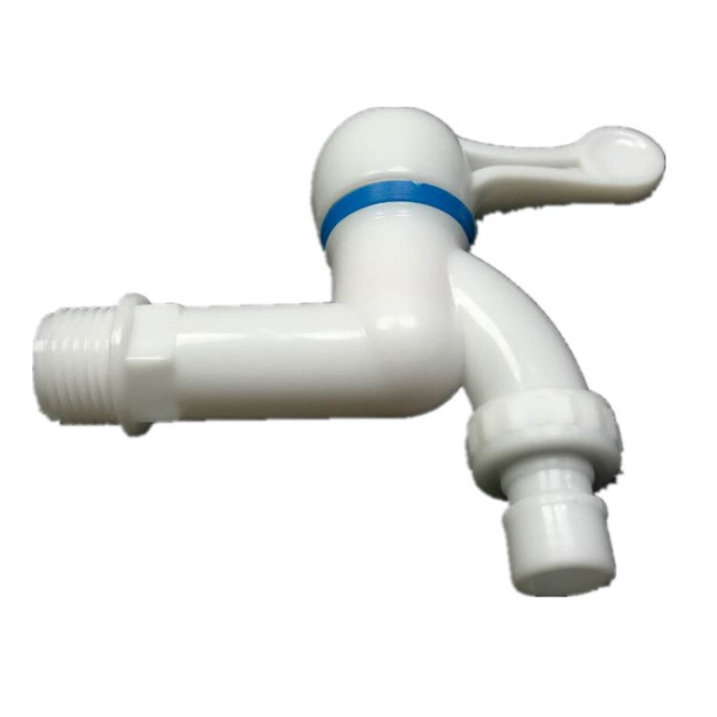 Baiqi plastic washing machine faucet 4 points 6 points single cold quick opening plastic wall-mounted faucet plastic faucet switch 4 points ABS-water tank connector opening 28mm