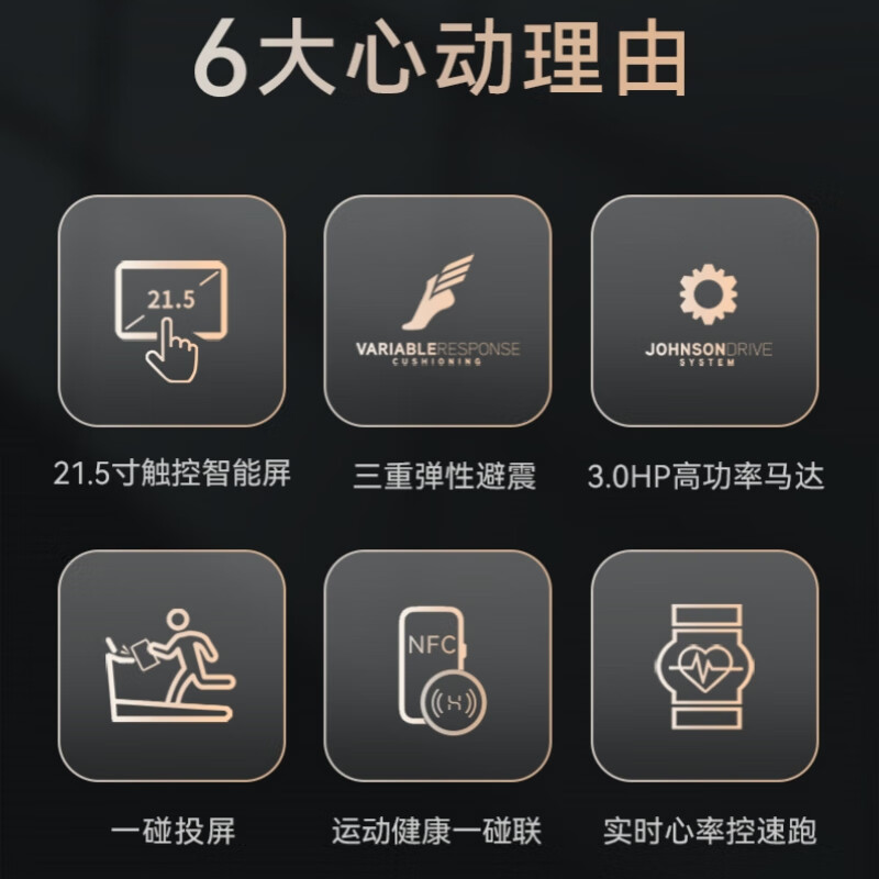 JOHNSON Hongmeng Intelligent Selection Home Smart Treadmill Climbing Shock Absorption Foldable Walking Machine Indoor Sports and Fitness Equipment 21.5-inch Rotatable Large Screen Smart Treadmill TX-5_Horizon