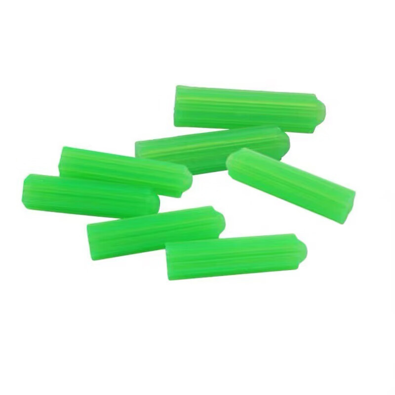 Shantou Lincun plastic expansion rubber plug expansion tube 6mm self-tapping screw wood screw expansion plug rubber particle wall plug m6 expansion screw green expansion tube 6x25MM 1000 pieces