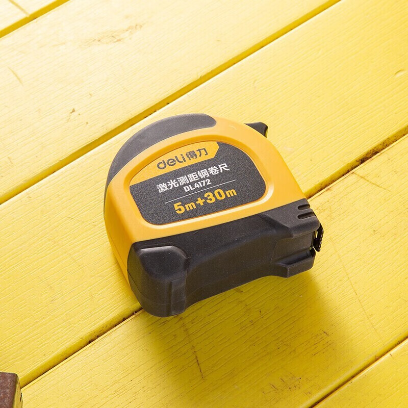 Deli laser distance meter tape measure three-in-one infrared distance meter intelligent electronic measuring ruler steel tape measure for room measurement DL4172 5M tape measure + 30M laser distance measurement