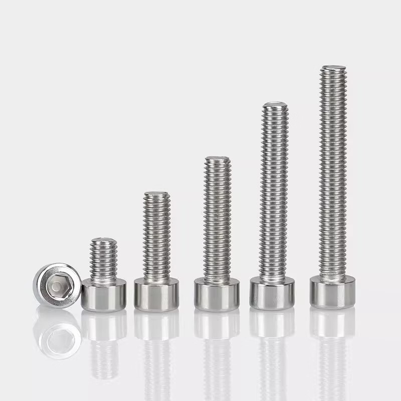Bingneng 304 stainless steel small head diameter inner hexagonal screws narrow cap small head cylindrical head cup head bolt screw mm M3*12*4.5 head diameter 50 pieces