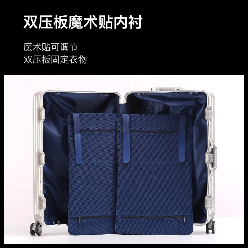 YKOO all-aluminum magnesium alloy suitcase large capacity men's and women's trolley case aluminum frame small boarding case travel password box all-aluminum magnesium alloy - 50/50 technology silver 20 inches - boarding case - portable trolley case on the plane