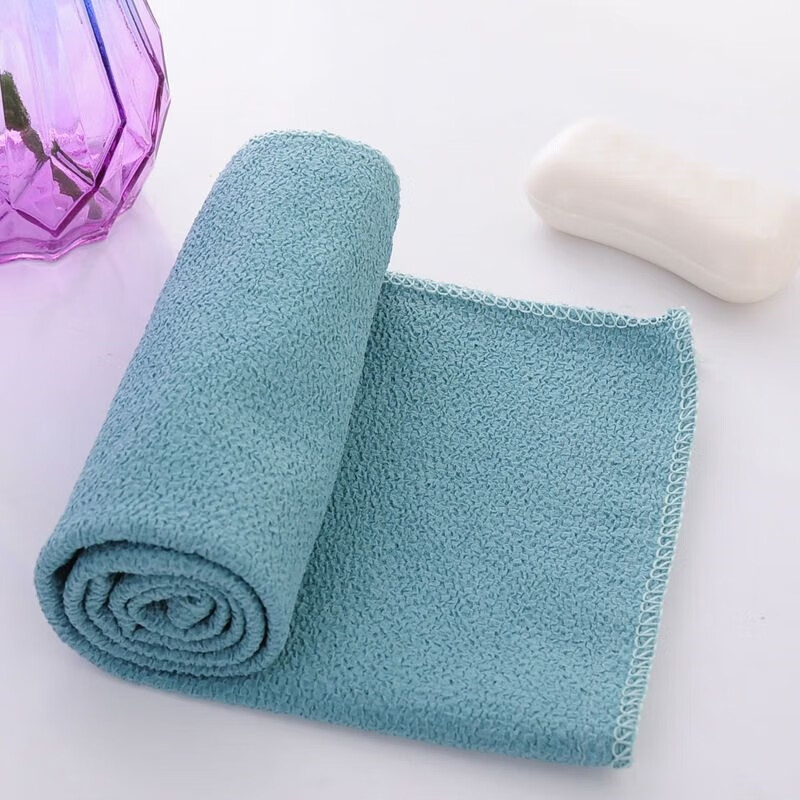 Men's special coarse sand long strip bath towel for women's home back painless rub mud powerful back brushing artifact Lake blue double-sided rub to remove dirt quickly 50*130
