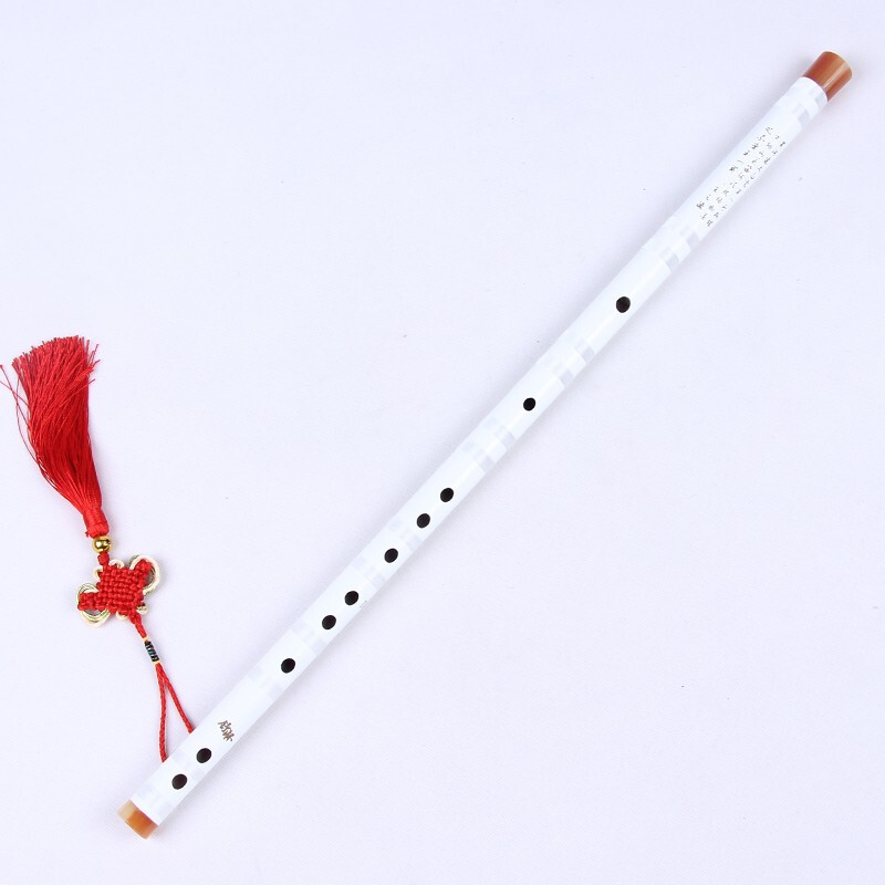 Shuhuai musical instrument (shuhuai) Shuhuai exquisite beginner's one-piece transverse flute bitter bamboo flute with instruction, zero-based entry-level adult and children's musical instrument one-piece G key white