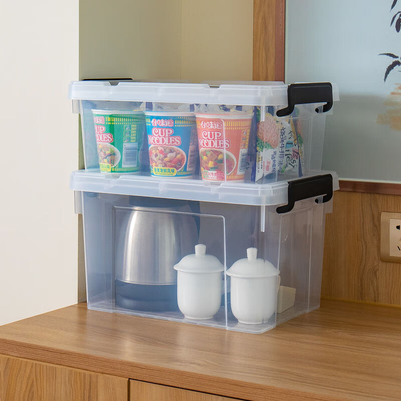 Hinata Plastic Transparent Storage Box Covered Organizing Box Household Storage Box Extra Large Clothes Storage Box Transparent Storage Box 20L One Pack