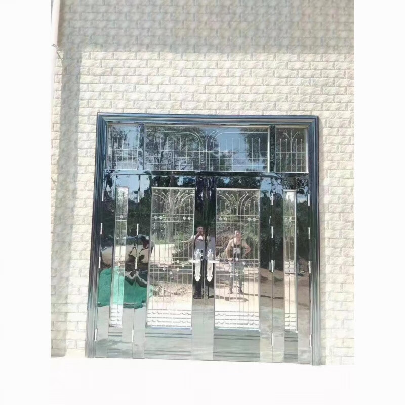 Vinoa 304 stainless steel door thickening can be customized with fountain flower stainless steel double door four-open double door entry door 860*2050 inner package inner left ()