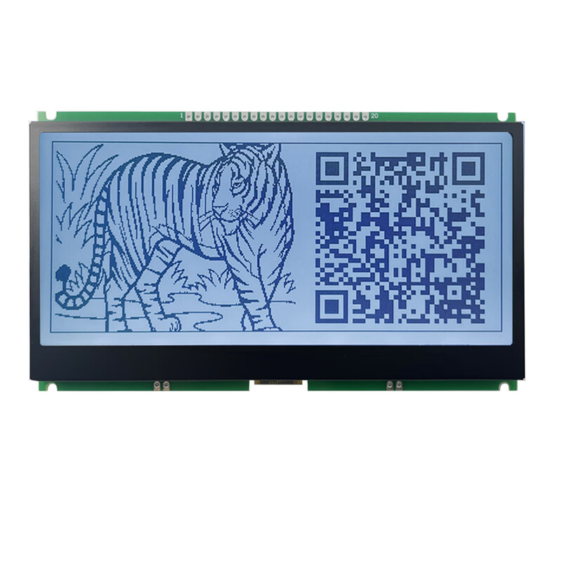 Jinglianxun LCD screen JLX384160G-9805 LCD module 384*160 dot matrix display module LCD screen G-9805--PL with PCB board with large font library background color black characters on white background/white characters on blue background optional with PCB board working voltage 3.3V/5V optional interface serial/parallel/IIC optional