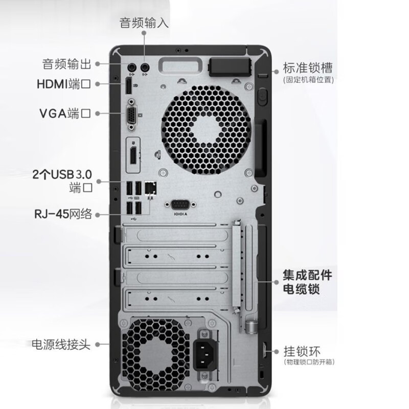 Second-hand HP HP 480G7 680G6 MT 10th generation i3i5i7 six-core eight-core commercial desktop office computer host i5-10400 processor 10th generation 32G memory + 512GM.2 solid state + 1TB mechanical 90% new