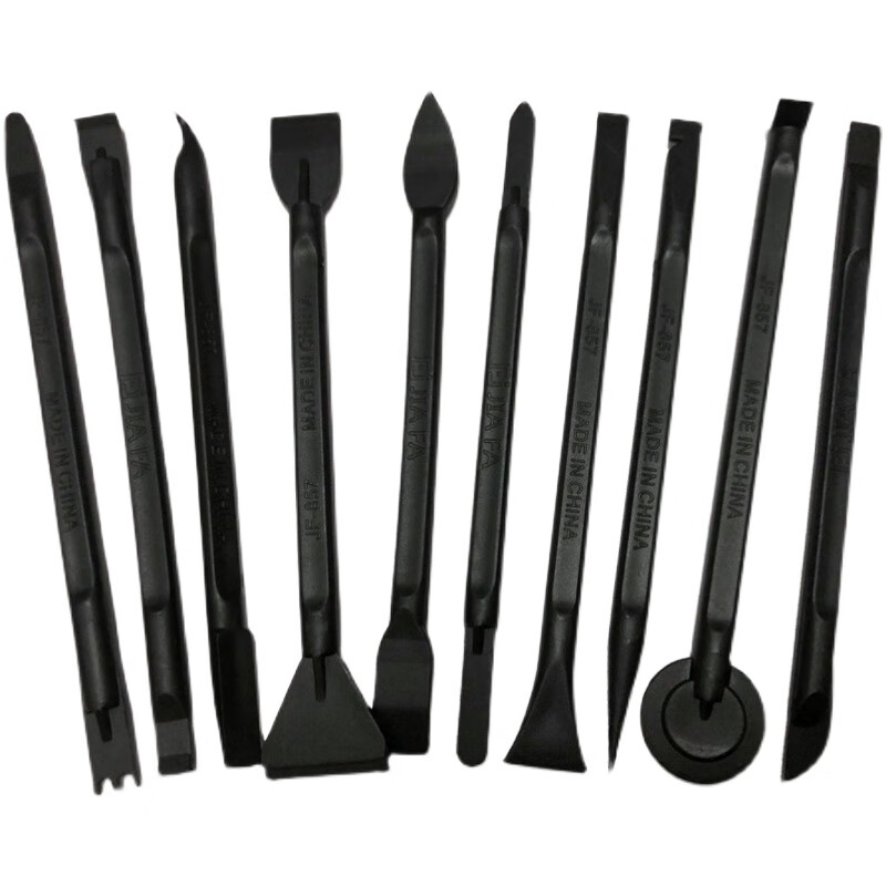 Shantou Lincun mobile phone laptop computer repair and disassembly tool anti-static pry bar double-headed plastic disassembly pry bar cable bar anti-static double-headed pry bar black 10-piece set