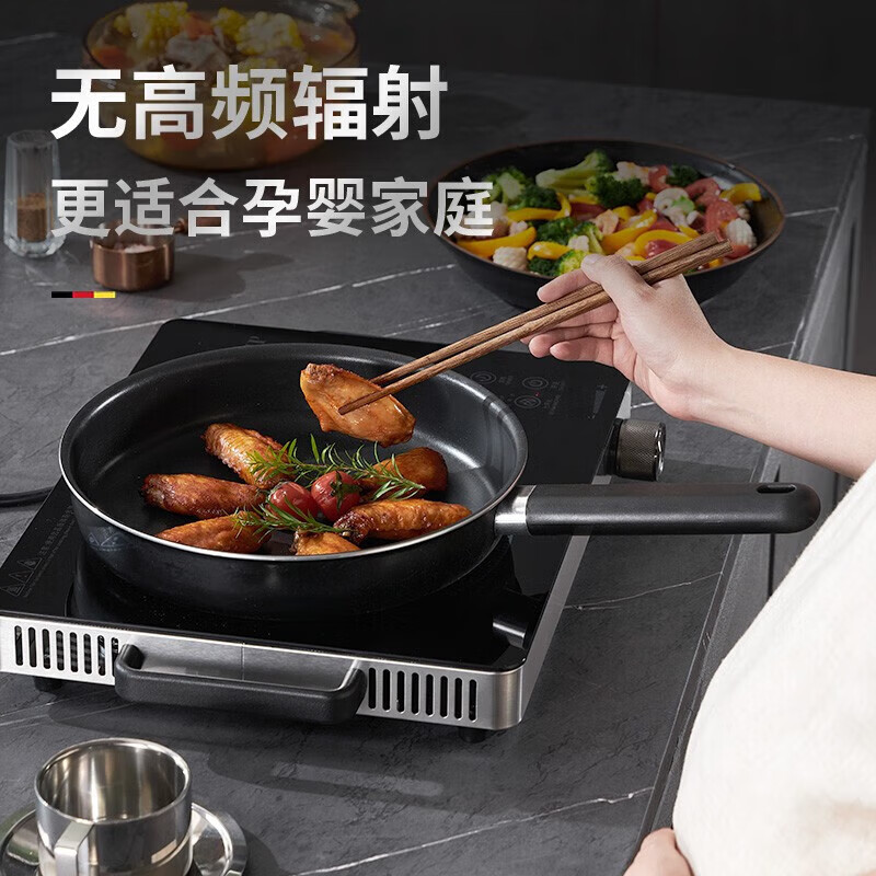 Cmdieip German Kaimeng commercial electric ceramic stove high-power electric fire stove measured 3500W fierce fire suitable for pregnant and infants without high-frequency radiation new cooking pot full set for home cooking