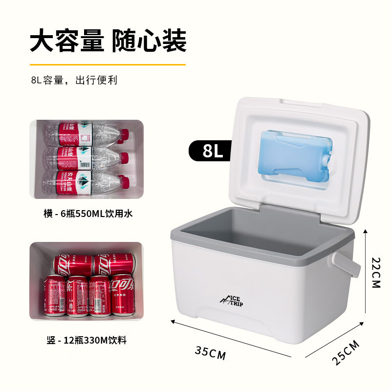 Ice trip 8L incubator breast milk preservation refrigeration small capacity medical transportation food heat preservation