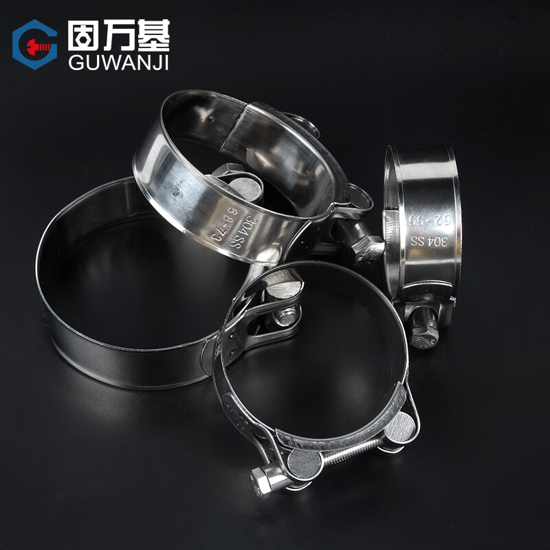 Guwanji 304 stainless steel strong hoop European style hose hoop thickened pipe clamp holding hoop fixed ring buckle water pipe hoop pipe clamp 20mm-22mm 1 piece 304 strong hose hoop