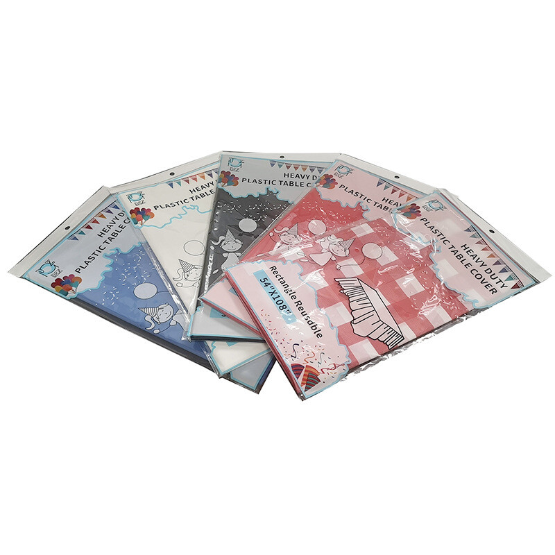 Houdafu disposable tablecloth rectangular waterproof solid color plastic tablecloth thickened tablecloth for birthday party annual meeting black 137*274cm