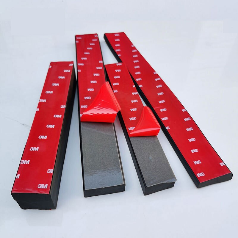 Yili Weizhen self-adhesive rubber strip flat strip solid rubber sealing strip glass shock-absorbing buffer strip anti-slip rubber gasket waterproof wear-resistant and pressure-resistant Thickness 5mm * width 10mm Price per meter