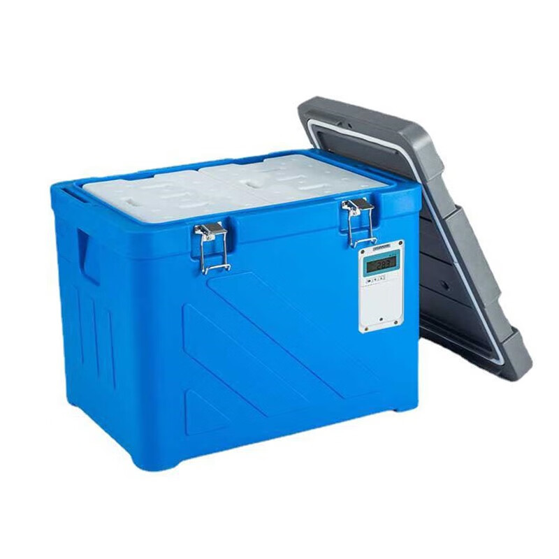 Saixin Cold Chain 110L Vaccine Refrigerator Reagent Drug GSP Cold Chain Box Printable Insulation Box with Temperature Monitoring System 110L Temperature Display 2-8 Degrees (24H)