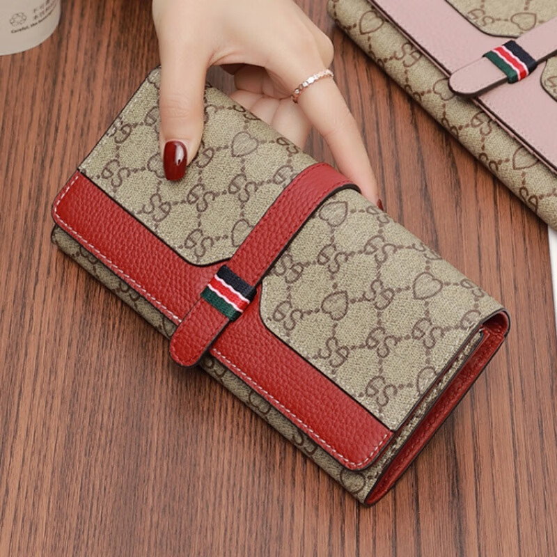 Chanel Xiaoxiang Wallet Women's 2025 New Fashion Women's Long Wallet Versatile Atmosphere Multifunctional Large Capacity Handbag Burgundy