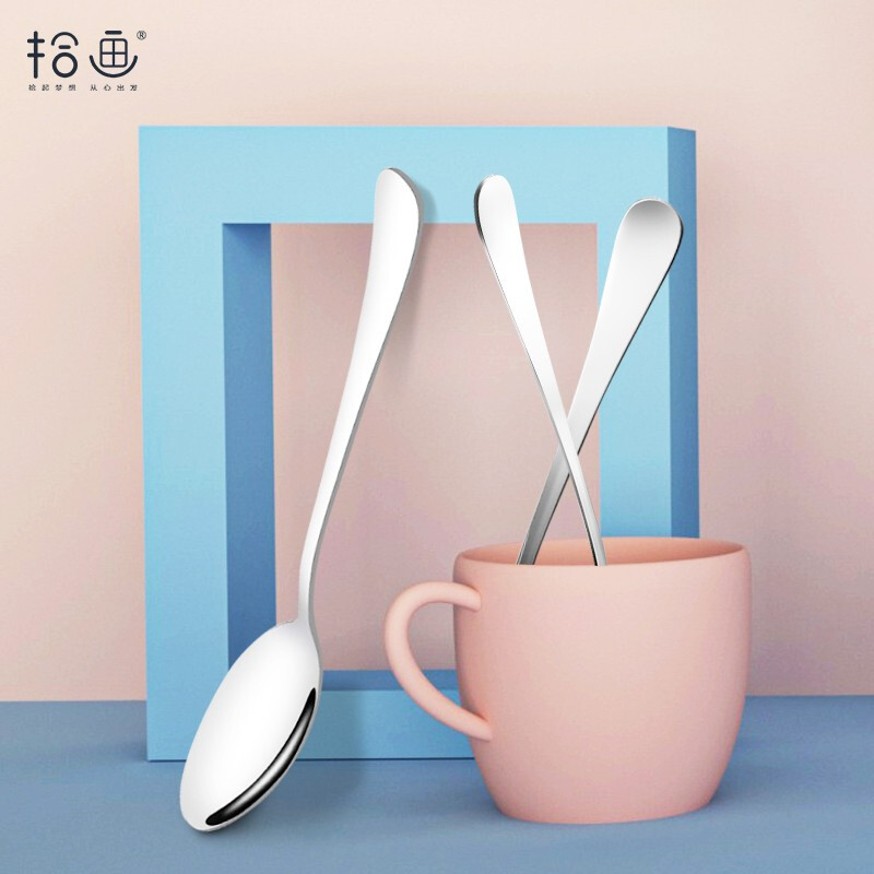 Pick-up painting stainless steel spoon Western food spoon ice cream spoon main meal spoon rice spoon 4 pieces SH-865