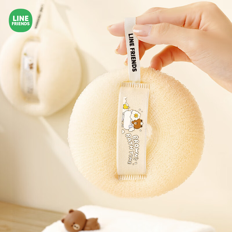 Creative art student dormitory round cake bath towel men's and women's back bath artifact bath towel powerful bath leather durable and non-foaming rich foaming