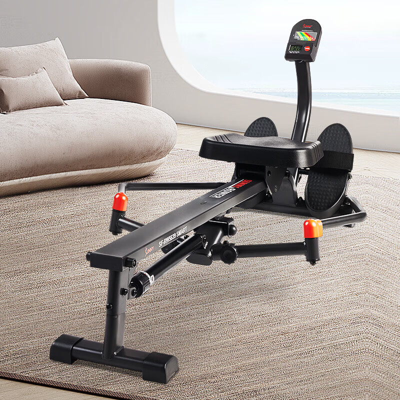 SUNNY American rowing machine household sculls hydraulic multi-function intelligent rowing machine sports fitness equipment rowing machine 360 catties large load-bearing | self-installation