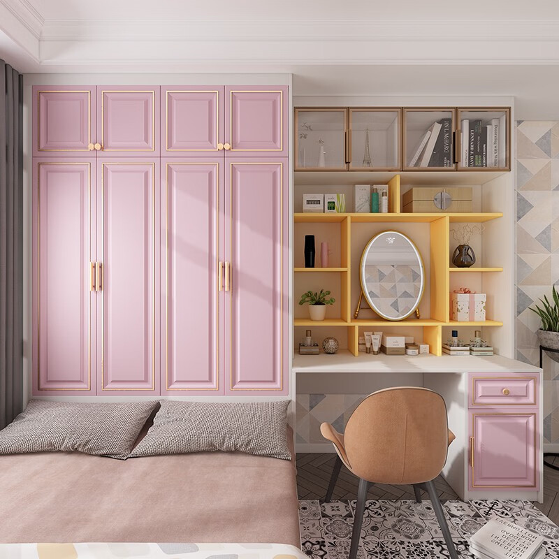 Osarabe tatami whole house custom-made solid wood wardrobe and cloakroom combination custom-made overall bay window tatami bed bookcase separate bed box 1.2 meters wide 2 meters long 0.4 meters high