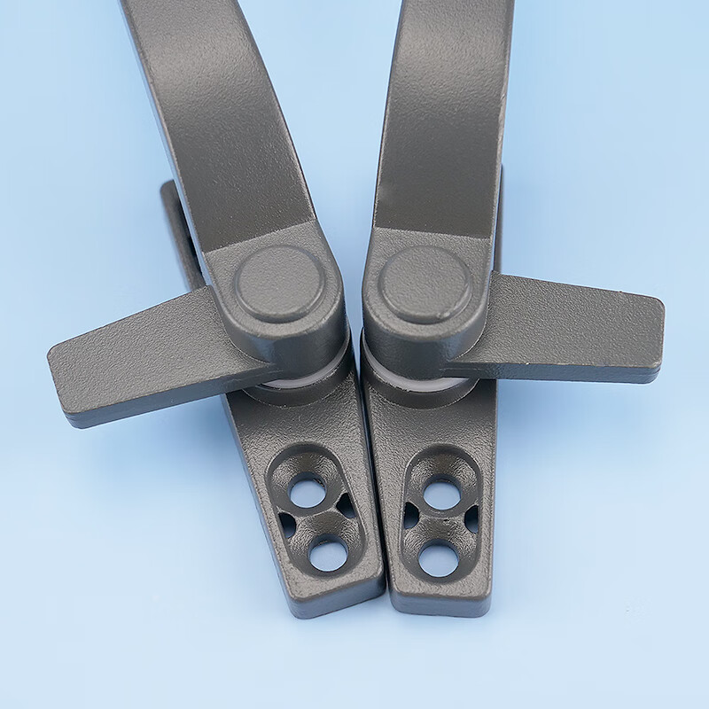 Hasdick Jingcang delivery window handle 50-type aluminum alloy single-point casement window handle 7-word window lock for outward-opening window curtain wall hanging window handle dark gray right handle HKsq-149